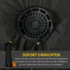 Halloween Deko, 2,40m Großer Kürbisgeist, Selbstaufblasend, LED Beleuchtung, Für Außenbereiche