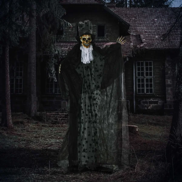 Halloween Dekoration Gespenst Bräutigam Mit Spezialeffekten Und Soundfunktion 115 Cm X 65 Cm X 189 Cm