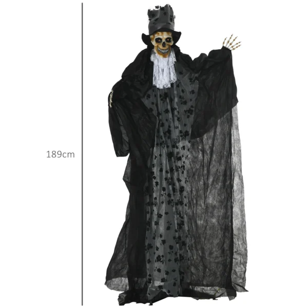 Halloween Dekoration Gespenst Bräutigam Mit Spezialeffekten Und Soundfunktion 115 Cm X 65 Cm X 189 Cm