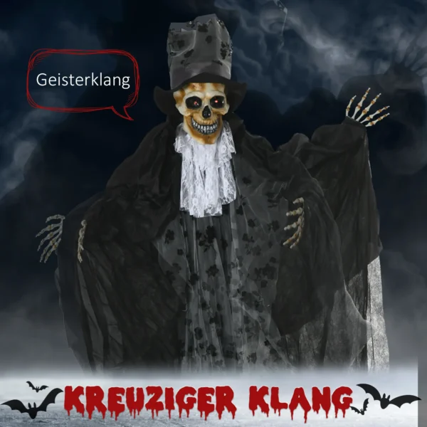 Halloween Dekoration Gespenst Bräutigam Mit Spezialeffekten Und Soundfunktion 115 Cm X 65 Cm X 189 Cm