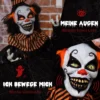 Halloween Dekoration Horror Clown Mit Spezialeffekten Und Soundfunktion 100 Cm X 18 Cm X 153 Cm