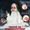 Halloween Dekoration Horrorpuppe, LED Augen, Heult, Springt Hoch, Geräusch & Bewegungssensor, 60 Cm