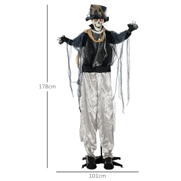 Halloween Geist, Halloween Dekoration, Soundfunktion, Mit Bewegungssensor Und LED Lichtern, 101 Cm X 64 Cm X 178 Cm