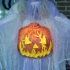 Halloween Geist, Halloween Dekoration, Soundfunktion, Mit Bewegungssensor Und LED Lichtern, 60 Cm X 18 Cm X 183 Cm