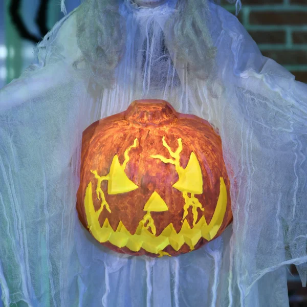 Halloween Geist, Halloween Dekoration, Soundfunktion, Mit Bewegungssensor Und LED Lichtern, 60 Cm X 18 Cm X 183 Cm
