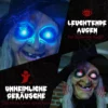 Halloween Hexe, Halloween Dekoration, Soundfunktion, Mit Bewegungssensor, LED Lichter, 130 Cm X 18 Cm X 183 Cm