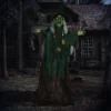 Halloween Hexe, Halloween Dekoration, Soundfunktion, Mit Bewegungssensor Und LED Lichtern, 60 Cm X 18 Cm X 183 Cm