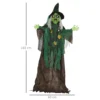 Halloween Hexe, Halloween Dekoration, Soundfunktion, Mit Bewegungssensor Und LED Lichtern, 60 Cm X 18 Cm X 183 Cm