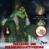 Halloween Hexe, Halloween Dekoration, Soundfunktion, Mit Bewegungssensor Und LED Lichtern, 60 Cm X 18 Cm X 183 Cm