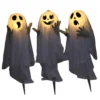 Halloweendekoration, 3 Leuchtende Geister, Bewegungssensor, 54 X 10 X 60 Cm, Weiß
