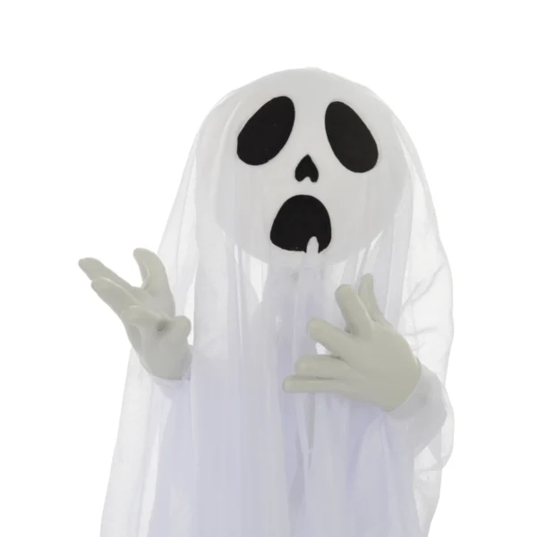 Halloweendekoration, 3 Leuchtende Geister, Bewegungssensor, 54 X 10 X 60 Cm, Weiß