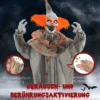 Halloweendekoration Clown, Biegsame Arme, Aktiviert Durch Berührung/Geräusche, Leuchtende Augen