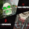 Halloweendekoration Groundbreaker Skelett, Biegsame Arme, Leuchtende Augen, Unheimliches Heulen
