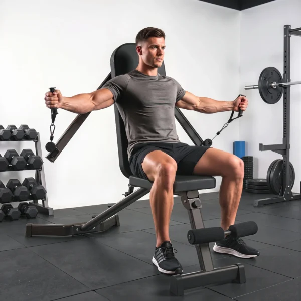 Hantelbank Klappbar Trainingsbank Mit Beinstrecker 3 Fach Rückenlehne, 3 Widerstandsstufe 300 Kg Last