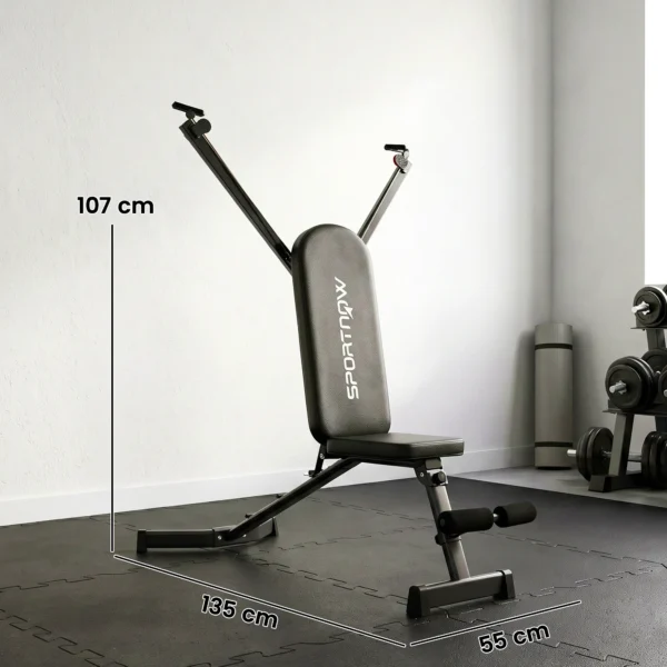 Hantelbank Klappbar Trainingsbank Mit Beinstrecker 3 Fach Rückenlehne, 3 Widerstandsstufe 300 Kg Last