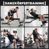 Hantelbank Klappbar Trainingsbank Mit Beinstrecker 3 Fach Rückenlehne, 3 Widerstandsstufe 300 Kg Last