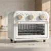 Heißluftfritteuse 12 Liter Mini Backofen Mit Umluft, 5 Programmen, Backblech Und Frittierkorb, 1200 W, Spülmaschinenfest
