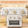 Heißluftfritteuse 12 Liter Mini Backofen Mit Umluft, 5 Programmen, Backblech Und Frittierkorb, 1200 W, Spülmaschinenfest