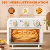 Heißluftfritteuse 12 Liter Mini Backofen Mit Umluft, 5 Programmen, Backblech Und Frittierkorb, 1200 W, Spülmaschinenfest