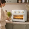 Heißluftfritteuse 12 Liter Mini Backofen Mit Umluft, 5 Programmen, Backblech Und Frittierkorb, 1200 W, Spülmaschinenfest
