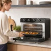 Heißluftfritteusen Backofen Mit Umluft Und Drehspieß Set, Temperaturregler, Timer, 1800 W