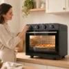 Heißluftfritteusen Backofen Mit Umluft Und Drehspieß Set, Temperaturregler, Timer, 1800 W