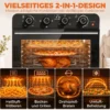 Heißluftfritteusen Backofen Mit Umluft Und Drehspieß Set, Temperaturregler, Timer, 1800 W