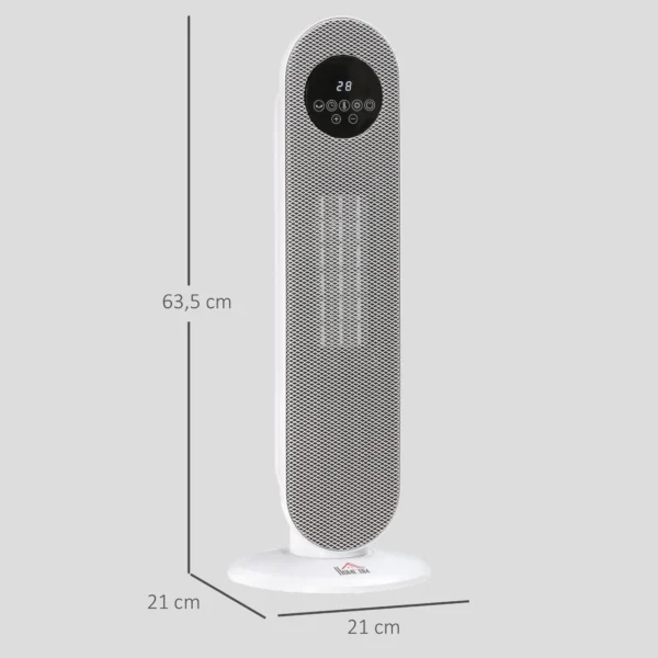 Heizlüfter 2000W Heizlüfter, PTC Keramik Elektrische Heizung Mit Fernbedienung, Oszillation, 12h Timer