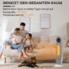 Heizlüfter 2000W Heizlüfter, PTC Keramik Elektrische Heizung Mit Fernbedienung, Oszillation, 12h Timer