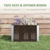 Hochbeet Gartenbeet Kräuterbeet, Wetterbeständig, Offener Boden, 60 X 60 X 30 Cm, Dunkelgrau