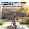 Hollywoodschaukel Rattan 2 Sitzer Gartenschaukel Mit Verstellbarem Sonnendach Weichem Kissen A Rahmen Dunkelgrau