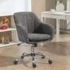 Home Office Schreibtischstuhl Mit Schaukel Und Drehfunktion, Computerstuhl Mit Rollen Für Erwachsene, Grau