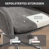 Home Office Schreibtischstuhl Mit Schaukel Und Drehfunktion, Computerstuhl Mit Rollen Für Erwachsene, Grau
