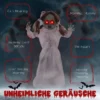 Horrorpuppe, Helloweendeko, Aktiviert Mit Geräusche/Berührung, Rote Augen, Sound, 76 Cm