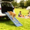 Hunderampe Auto Klappbar Hundetreppe Mit 10 Stufen Rutschfester Oberfläche, 154x40cm ür Groß Hunde Bis 25kg