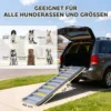 Hunderampe Auto Klappbar Hundetreppe Mit 10 Stufen Rutschfester Oberfläche, 154x40cm ür Groß Hunde Bis 25kg