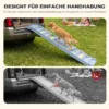 Hunderampe Auto Klappbar Hundetreppe Mit 10 Stufen Rutschfester Oberfläche, 154x40cm ür Groß Hunde Bis 25kg