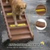 Hunderampe Auto Klappbar Hundetreppe Mit 10 Stufen Rutschfester Oberfläche, 154x40cm ür Mittelgröße Hunde Bis 25kg