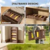 Hunderampe Auto Klappbar Hundetreppe Mit 10 Stufen Rutschfester Oberfläche, 154x40cm ür Mittelgröße Hunde Bis 25kg