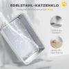 Kattenbak, Kattentoilet Met Deksel, Kattenbakschep, Voorste Ingang En Bovenste Uitgang, Roestvrij Staal Tot 8 Kg