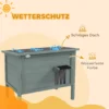 Katzenhaus Outdoor Katzenhaus Katzenhütte, Wetterbeständig, 1 Fenster, 1 Eingang, 85 x 50 X 68,5 Cm, Dunkelgrau+Schwarz
