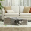 Katzentunnel, 2 Katzenhöhlen, Kratzflächen Und Ballspielzeug, 98 Cm X 30 Cm X 30 Cm, Braun + Grau