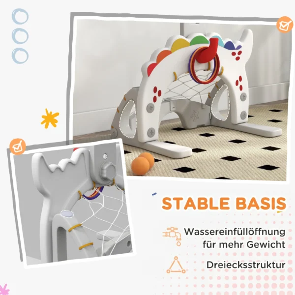 Kinder Basketballkorb 5 In 1 Höhenverstellbarer 134 152 Cm Mit Basketballs Pumpe Fußballtor Golfball Indoor Outdoor