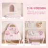 Kinder Schminktisch Set 2 In 1 Frisiertisch Schreibtisch Mit Hocker Abnehmbarem Spiegel Schublade Für Mädchen 3 6 Rosa