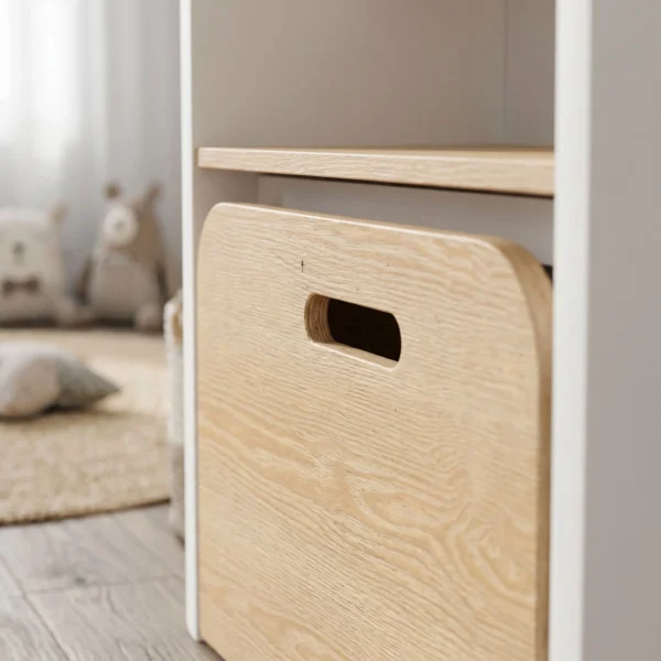 Kindertisch Mit Sitzbank 5 in 1 Kindersitzgruppe Mit Bücherregal, Rollbar Kindertruhenbank Mit Aufbewahrungsbox Für 3 8