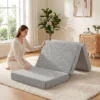 Klappmatratze 200 X 90 Cm, 15 Cm Faltbare Matratze, Tragbare Bodenmatratze Mit Waschbarem Bezug, Oeko Tex Geprüft