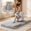 Klappmatratze 200 X 90 Cm, 15 Cm Faltbare Matratze, Tragbare Bodenmatratze Mit Waschbarem Bezug, Oeko Tex Geprüft