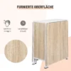 Klapptisch Esstisch Beistelltische Ablagefläche Für Wohnzimmer Küche Eiche Holz Metallrahmen Natur+Weiß 169 X 60 X 75 Cm