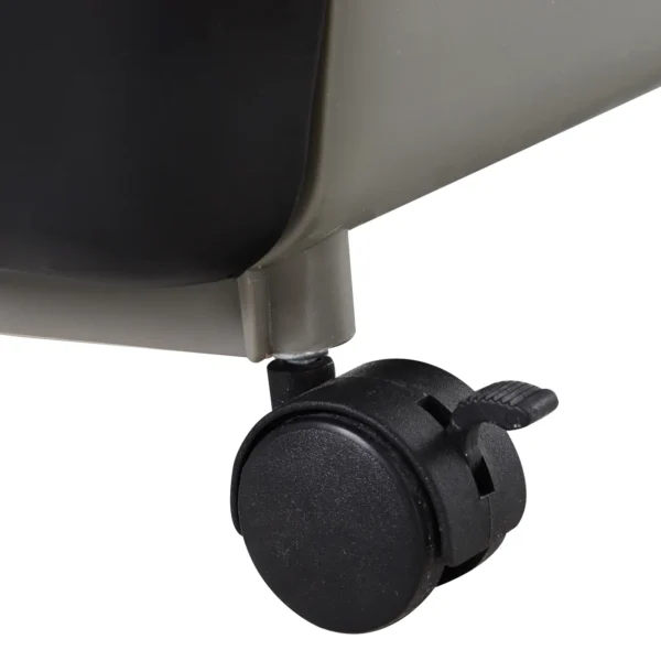 Kleintierkäfig Mit 4 Räder Käfig 3 Öffnungen 2 Plattformen Metall Schwarz 81,2 Cm X 52,7 Cm X 110 Cm