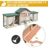 Kleintierstall Mit 2 Freiluftgehegen Tannenholz Grau + Schwarz